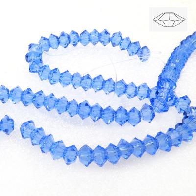 China Modern Thin Cheap Crystal Thin Clear Millefiori G Bicone Glass Beads Beaded Rondelle For Wedding Dress Jewelry for sale