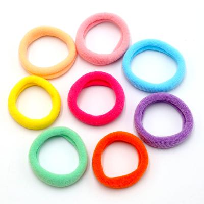 China Colorful Terry Elastic Hair Band Hair Elastic Seamless Elastic Tie For Girls for sale