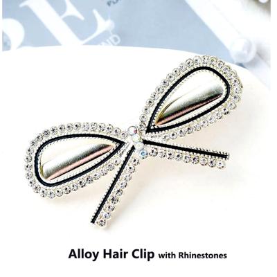 China Durable Alloy Hair Clip With Rhinestones High Quality Hair Accessories For Girl for sale