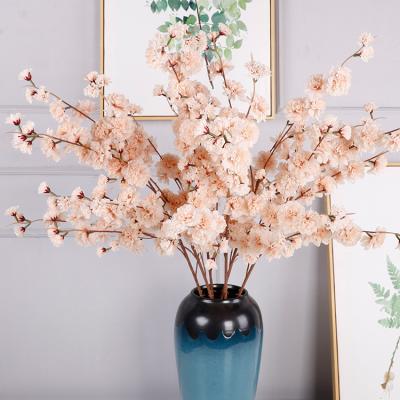 China F18148 Silk Artificial Cherry Blossoms For Centerpiece And Cherry Blossom Tree Flowers Wedding 8colors 100cm for sale