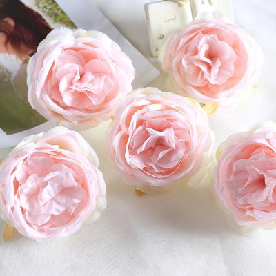 China Silk Rose Flower Head Artificial Flower R18088 10cm For Floral Arranging And Wedding Flower Wall 12 Colors for sale