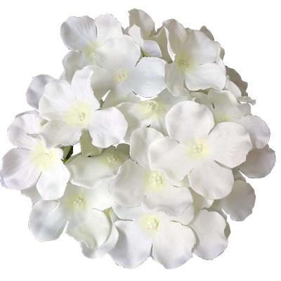 China Wholesale Silk+Plastic Multi Colors Silk Hydrangea Artificial Flowers For Wedding Wall Flowers for sale