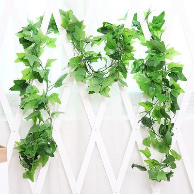 China AHP2078 Wholesale Waterproof Decorative Artificial Ivy Leaves Garland for Flower Arrangements and Wedding 2.2m for sale