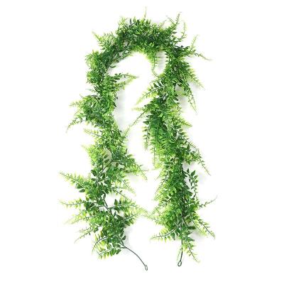 China AHP2129 Wholesale Waterproof Decorative Artificial Fern Leaves Garland for Flower Arrangements and Wedding 1.8m for sale