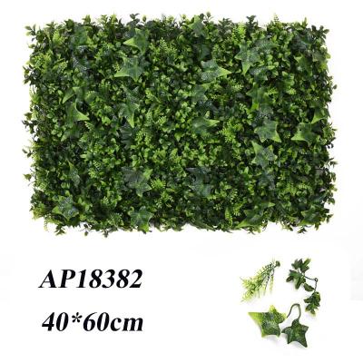 China Factory Wholesale Waterproof Decorative Green Boxwood Hedge Sweet Potatoes Artificial Grass For Green Outdoor Wall AP18382 40*60CM for sale