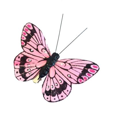 China Feather Brightly Colored Artificial Butterfly For Wedding Decorations for sale