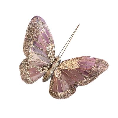 China Feather Dyed Decorative Feather Butterflies for Wedding Centerpieces for sale