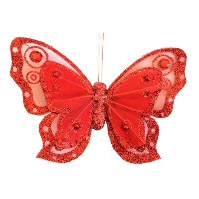 China Delicate Organza Design Sparkling Butterflies For Spring Weddings for sale