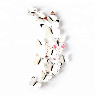 China PVC 12 Pieces 3D Butterfly Stickers Wall Stickers For Home Decoration for sale