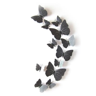 China China 12 Pieces 3Dbutterfly Sticker For Wall Decor for sale