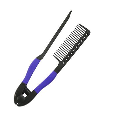 China Professional Hair Salon Salon Tool Heat Resistance Hair Straightening Carbon Iron Easy Comb for sale