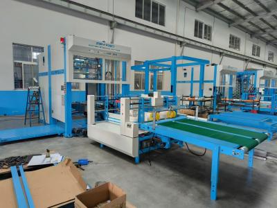 Chine Production de carton ondulé à grande vitesse avec empilage entièrement automatisé et machine d'empilage automatique avec laminateur à flûte à vendre