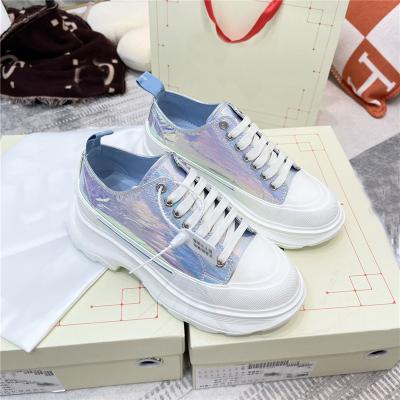 China CUSHIONING Platform Tennis Sneaker OG Allexandar Tread Slick Lace Up Retro Canvas Leather Boots Shoe for sale