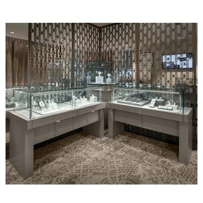 China New Modern Attractive Design Jewelry Display Showcase For Jewelry Shop Fixture With Glass Jewelry Showcase for sale