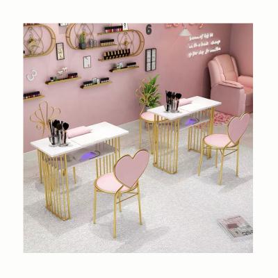 China New style elegant and luxury furniture for nail salon with nail salon table for hair salon furniture station for sale