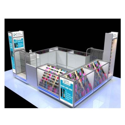 China Modern Design Attractive Mobile Phone Kiosk Shopping Mall Top Selling Mobile Phone Kiosk With Phone Accessories for sale