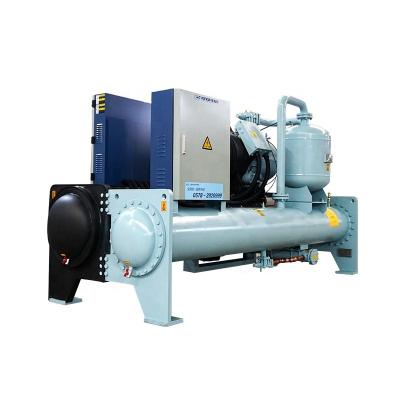 China Luxury High Efficient Cooling Water Cooled Capacity Screw Chiller For Injection Plant for sale