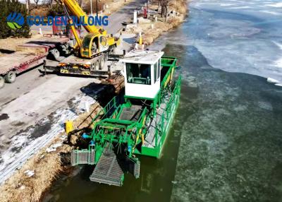 China Motor Cummins Barco de limpeza de lixo para a coleta de lixo da superfície da água Máquina de limpeza de água do rio à venda