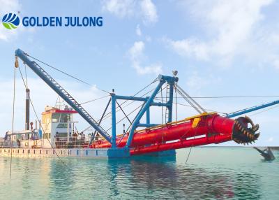 China Seaside Port Construction Work Suction Cutter Dredger With Dredge Pump And Spud Carriage for sale