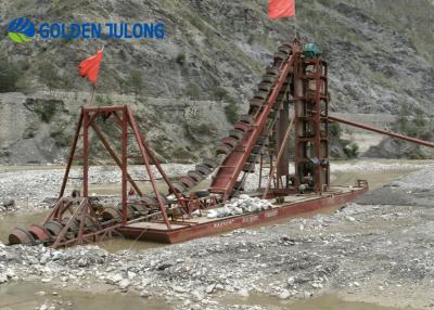 China 8 M 60 M3/Hr Bergbau-Ausrüstung Kette Eimer Bagger mit Qualitätsmotor ausgestattet 68 Stück Eimer zu verkaufen