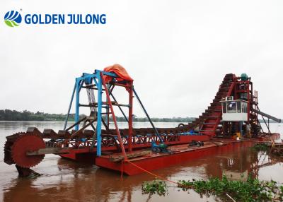 China 2025 High Efficiency Gold 60 Bucket Chain Dredger voor zandmijnbouw en baggerwerk 200 m3/h Te koop