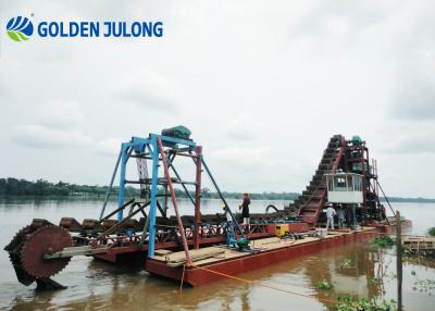 China 60 Bucket Chain Dredger River Sand Mud Dredging And Maintenance Machine Ladder Dredger 200 M3/Hr Te koop