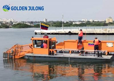 China JULONG Barco de limpeza de lixo personalizado para a coleta de lixo da superfície do rio lago à venda