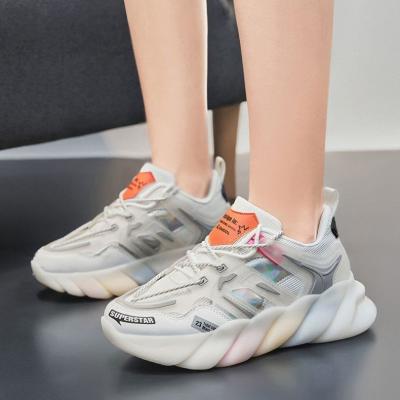 China Fashion Sneakers 2021 New Arrivals Comfy High Platform Designer Lightweight Fat Trending Shoes Women's Sneakers for sale