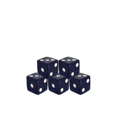 China 13mm Square D6 Black With White Dots Polyhedron Custom Casino Square Fish Toy Accessories White Acrylic Right Angle Dies 13mm for sale