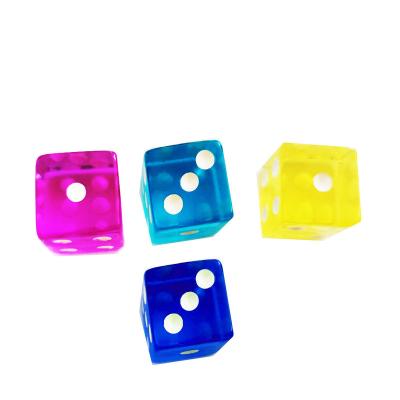 China Game Playing Dice 18 mm D 6 Square Color Digital Dice Transparent Game Dice / Love Dice Erotic Game / Custom Die With 6 Sides / Acrylic for sale