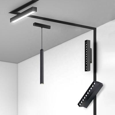 China 2021 New Trend 48V Modern Linear Spotlight Surface Recessed Magnetic Track Light Pendant Magnetic Track Light System Led Track Light for sale