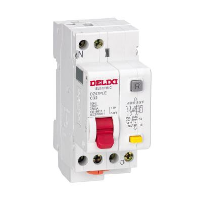 China Neutral Leakage Phase Delixi Brand DZ47PLE Protective Circuit Breaker RCCB DZ47PLE Electrical Quality-Assured Earth for sale