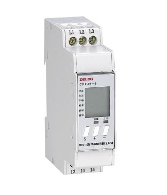 China Single Phase Failure Relay CDXJ6 220V 380V 50HZ Sealed Phase Failure Relay With LCD Display for sale