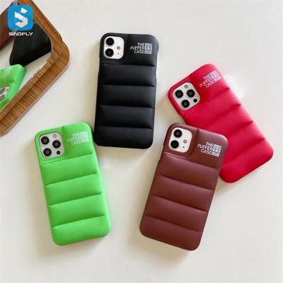 China Wholesale Designer Amazon Low Cost Cotton Down Jacket Shockproof Hot Selling Shockproof Phone Case Girl For iPhone 13 Pro Max for sale