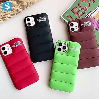 China Wholesale Brand Shockproof Stripper Down Jacket Silicone Phone Case For iphone 11 Pro Max X Soft Cell Phone Protect Cover For iphone 13 12 for sale