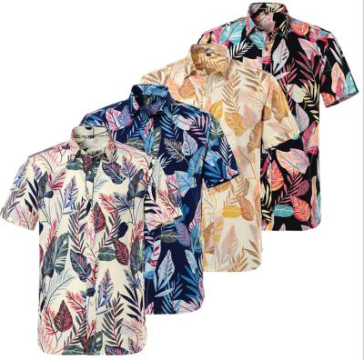 China Anti-pilling discount plus size island high quality sea beach short sleeve men's Hawaiian shirt for men for sale