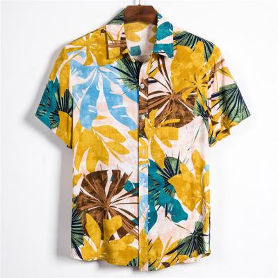 China Anti-pilling 2020 Summer Men Hawaii Printed Short Sleeve Soft Beach Hawaiian Shirt for sale