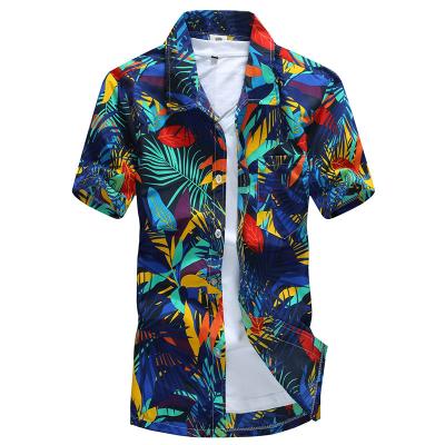 China Anti-Pilling Men's Casual Beach Printed Shorts Sheath Hawaiian Shirts for sale