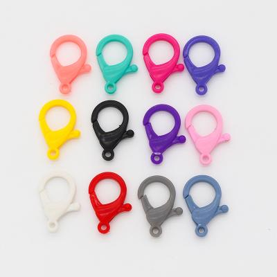 China Jewelry Making Wholesale 35mm Colorful Plastic Lobster Clasp Acrylic Swivel Lobster Clasp Clips Snap Hooks Plastic Snap Hooks For Chain Making for sale