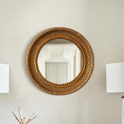 China European Environmentally Friendly Oil Painting Frame Round Round Mirror Resin Mirror Frame Wall Hanging Classical Photo Wrapping Frame for sale