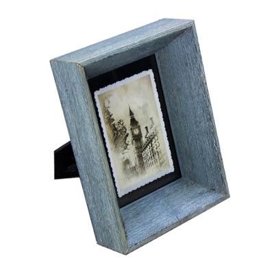 China Jinlin Blue Picture Frame Picture Frame Handmade Wooden Frame 4x6 5x7 8x10 Painting for sale