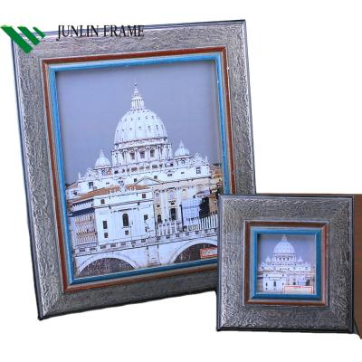 China Wooden antique silver decorative wooden european picture frame for sale