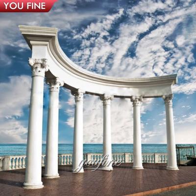 China Large Park Solid Exterior Villa Decoration Marble Column Building Wall for sale