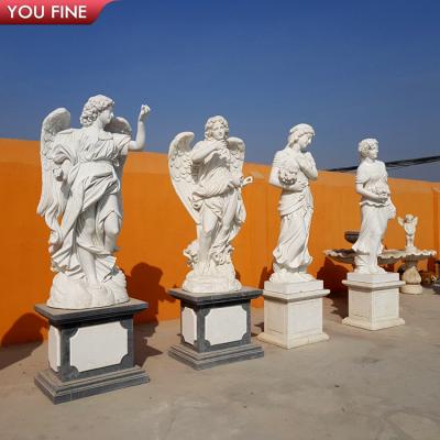 China Natural Hand Carved Lady Statue Garden Greek Life Size Marble Four Seasons Marble Statue for sale