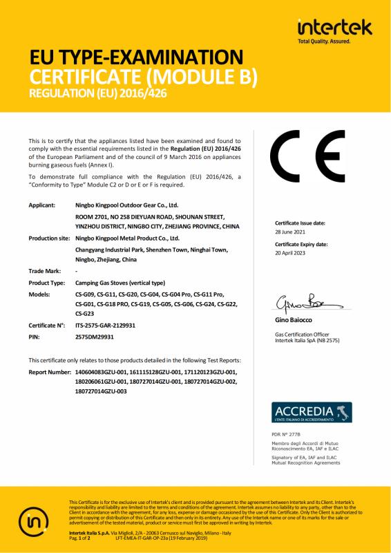 CE - Ningbo Kingpool metal product co.,Ltd