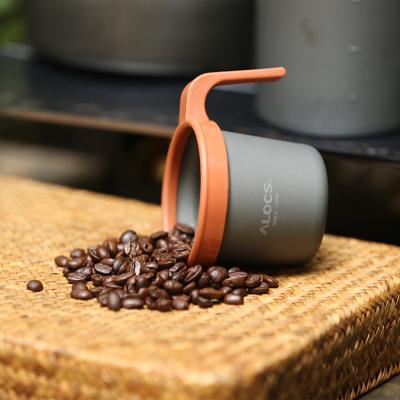 China ALOCS Colour-Drip 400ml Food Grade Cup Sustainable Camping Aluminum Coffee Mug for sale