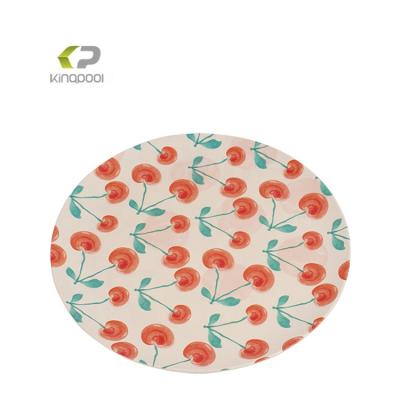 China New Design Eco Sustainable Cherry Pattern Custom Bamboo Catering Reusable Breakfast Dishes for sale