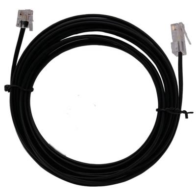 China Telecom 2m RJ11 To RJ45 8P6C 6P4C ASDL Patch Lead BLACK Ethernet Telephone Cable for sale