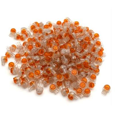 China Wire Plug In Button Telephone Wiring Connectors K1 K2 Orange Clear Connector UY Wire Connector for sale