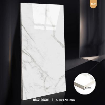 China 600X1200 Large Tiles 600X1200 Ceramic Tile Glazed Metallic Outdoor Thin Ultra Thin Porcelain Effect Marble Tiles for sale